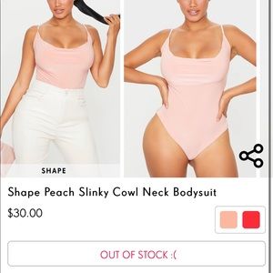PLT Slinky Cowl Neck Bodysuit